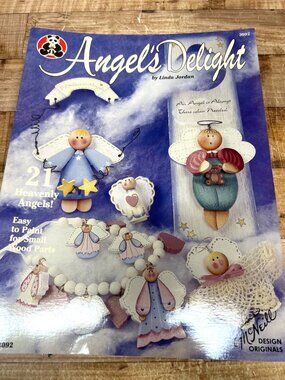 Angels Delight Paint Pattern Book By Linda Jordan - 21 Designs For Wooden Angel